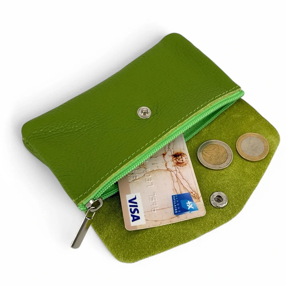 Pochette porte-monnaie en cuir grainé COMPO Avocat