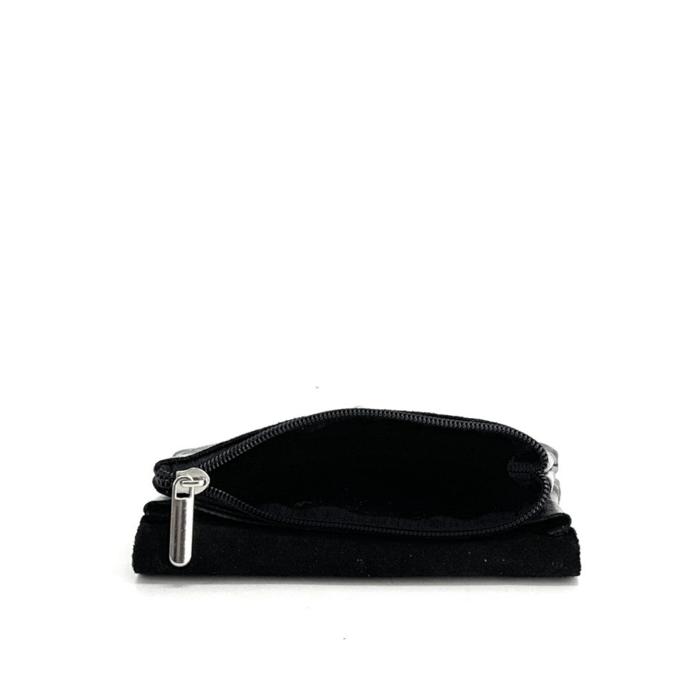 Pochette porte-monnaie en cuir irisé COMPO Noir irisé