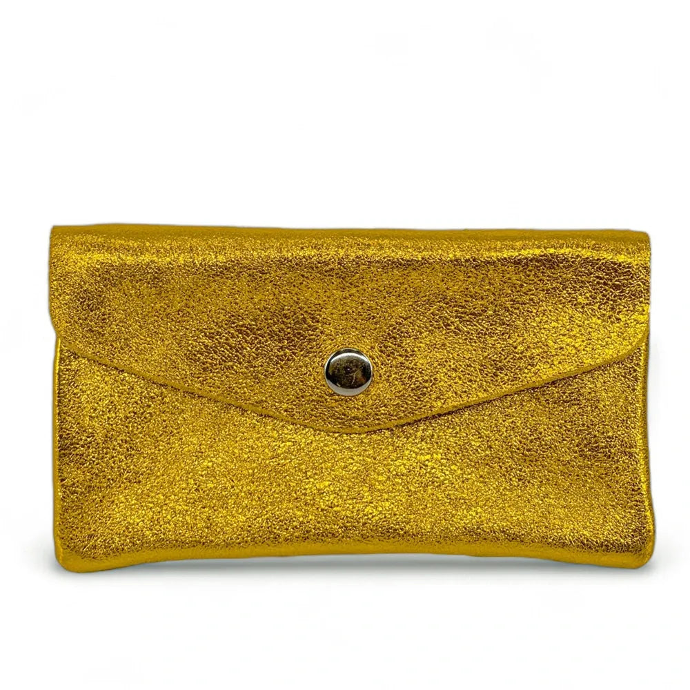 Pochette porte-monnaie en cuir irisé COMPO Or