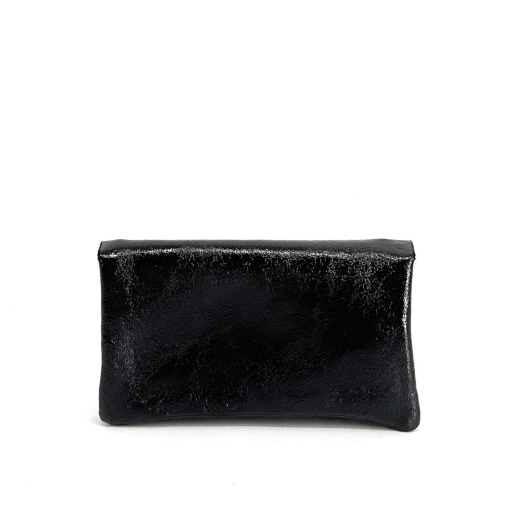 Pochette porte-monnaie en cuir irisé COMPO Noir irisé