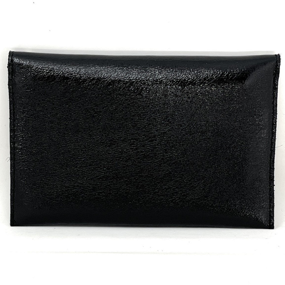 Pochette porte-monnaie en cuir irisé TINA Noir irisé