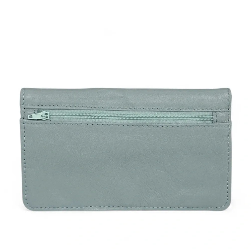 Pochette porte-monnaie en cuir lisse IMPRO Blanc nuage
