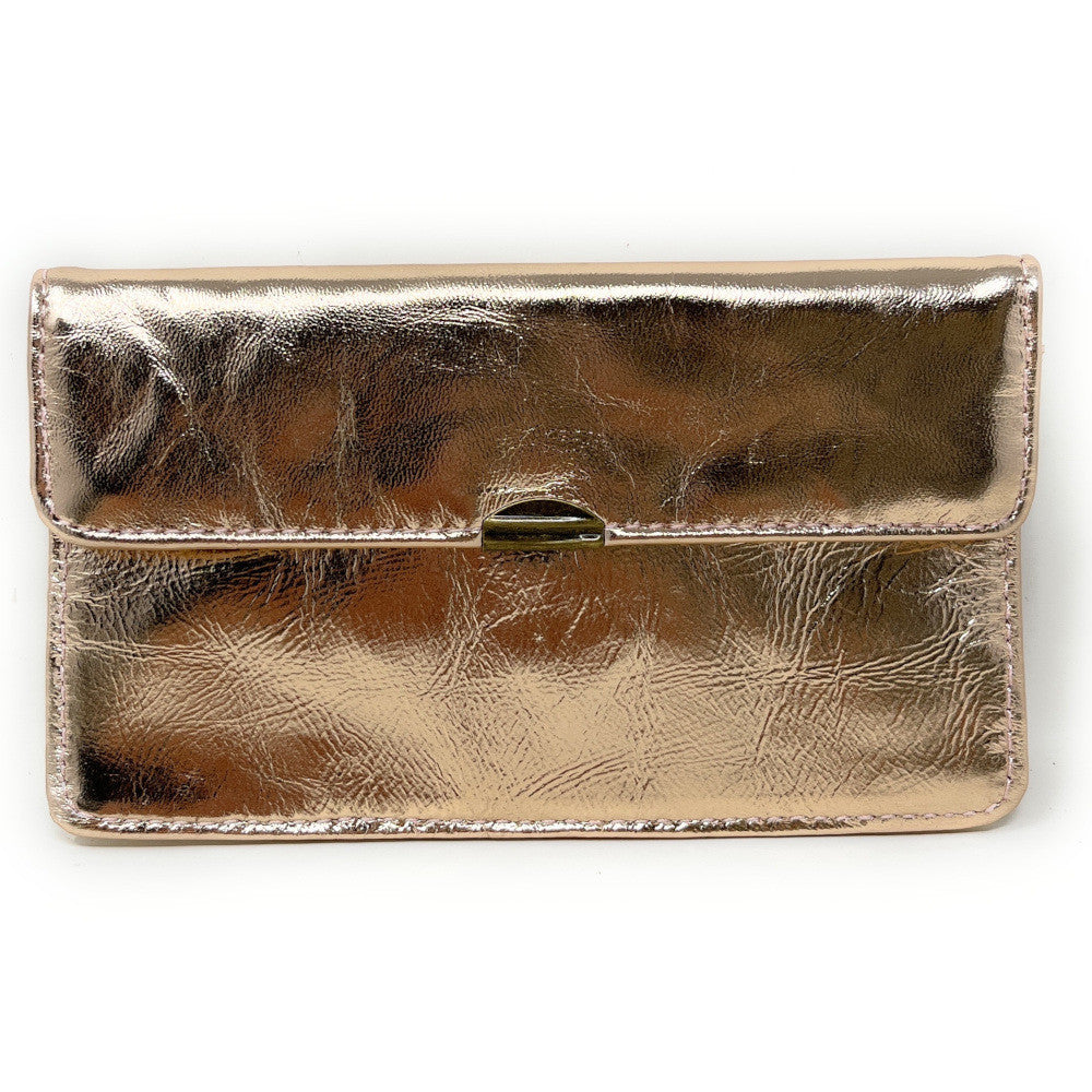 Pochette porte-monnaie en cuir lisse IMPRO Rose gold
