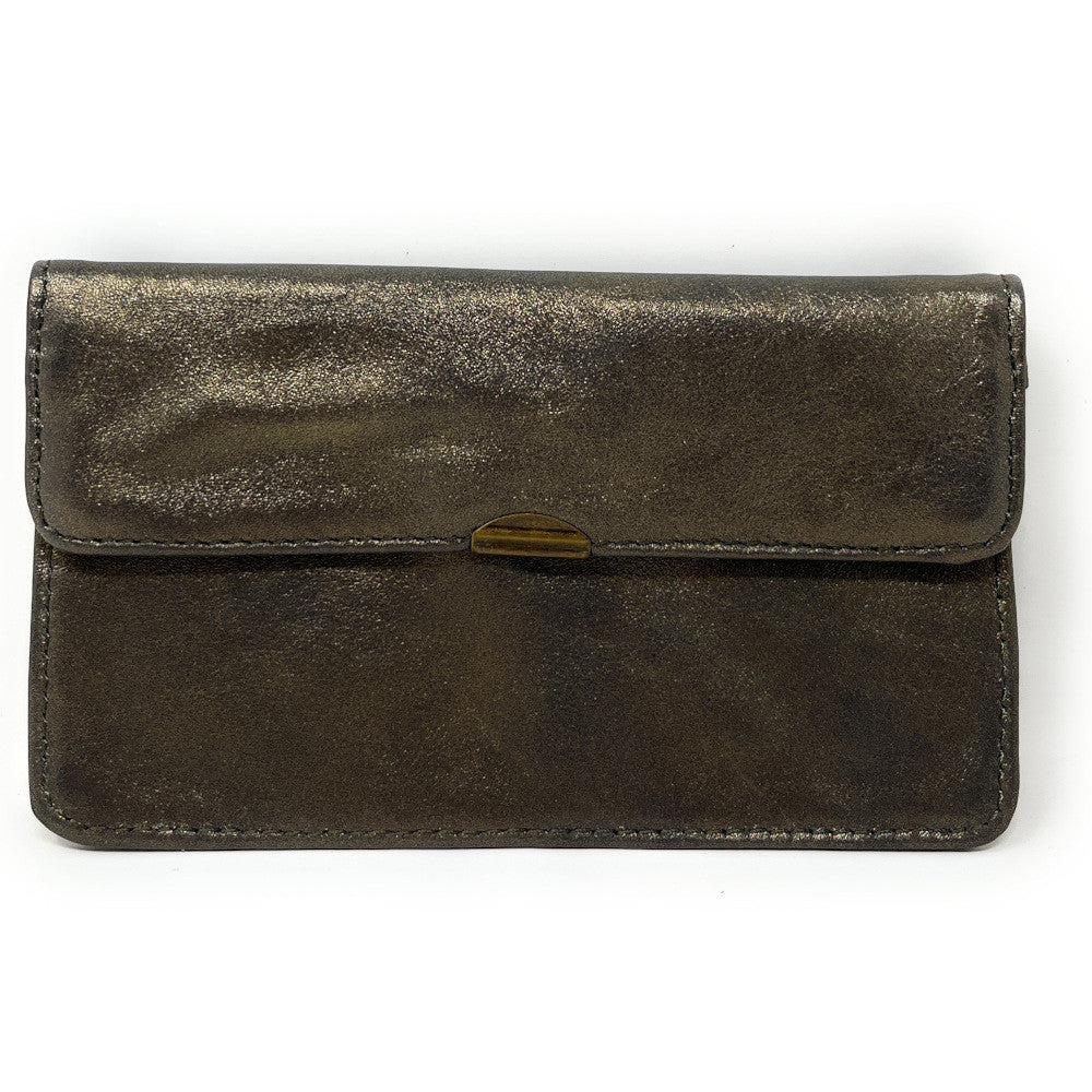 Pochette porte-monnaie en cuir lisse IMPRO Bronze
