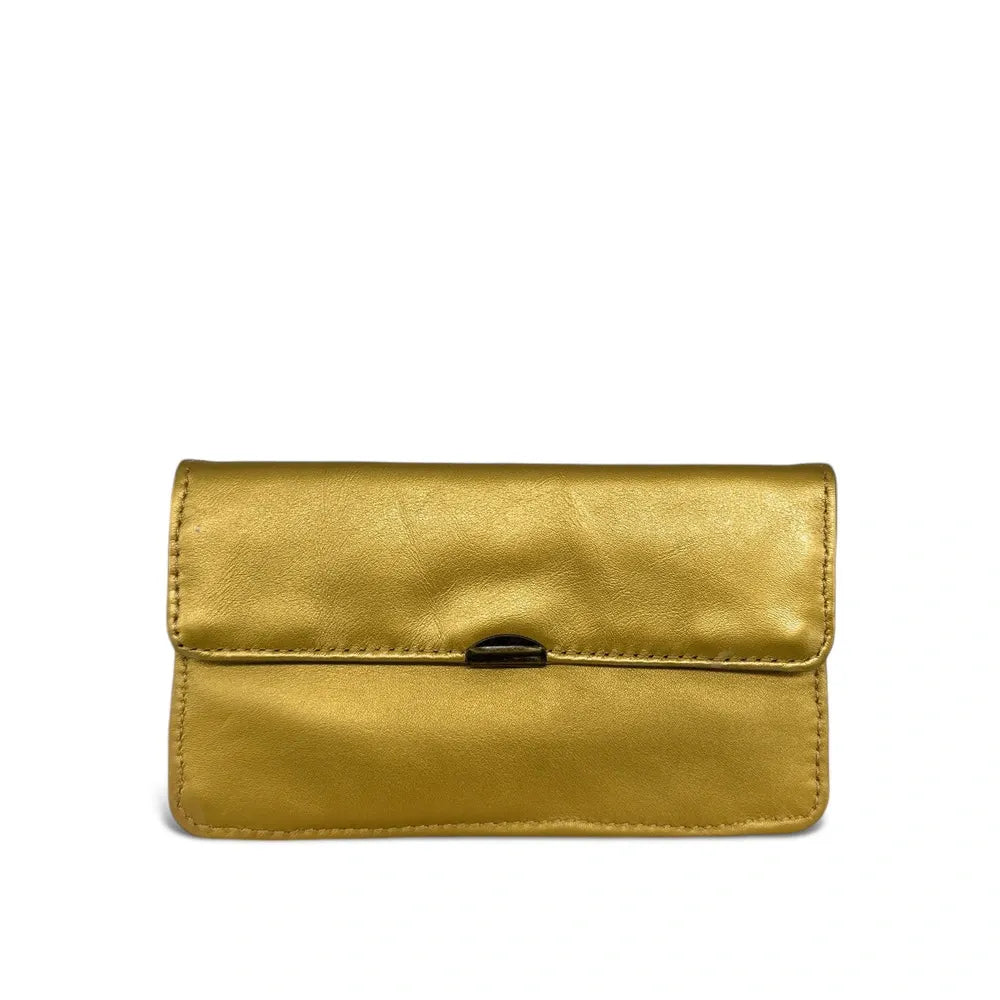 Pochette porte-monnaie en cuir lisse IMPRO Or