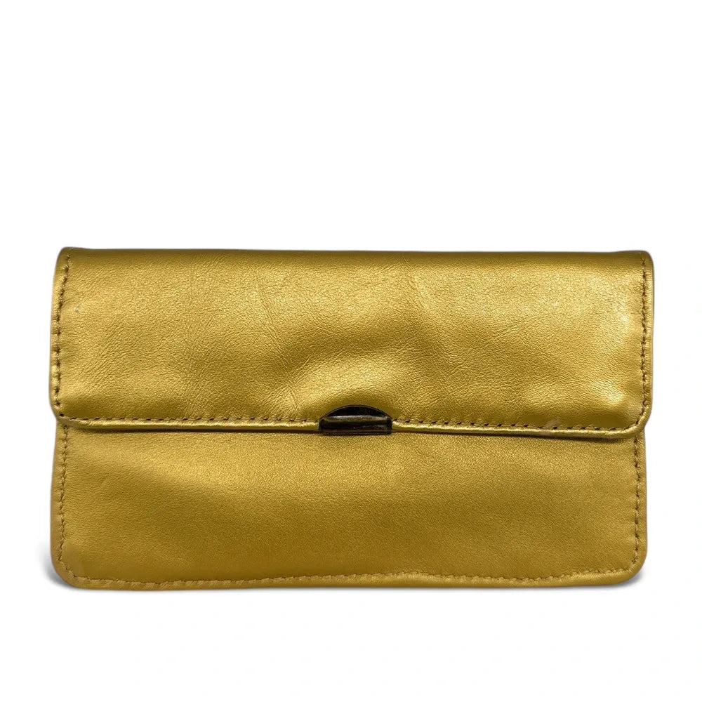 Pochette porte-monnaie en cuir lisse IMPRO Or