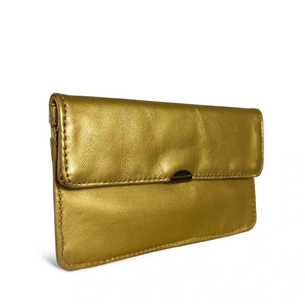 Pochette porte-monnaie en cuir lisse IMPRO Or