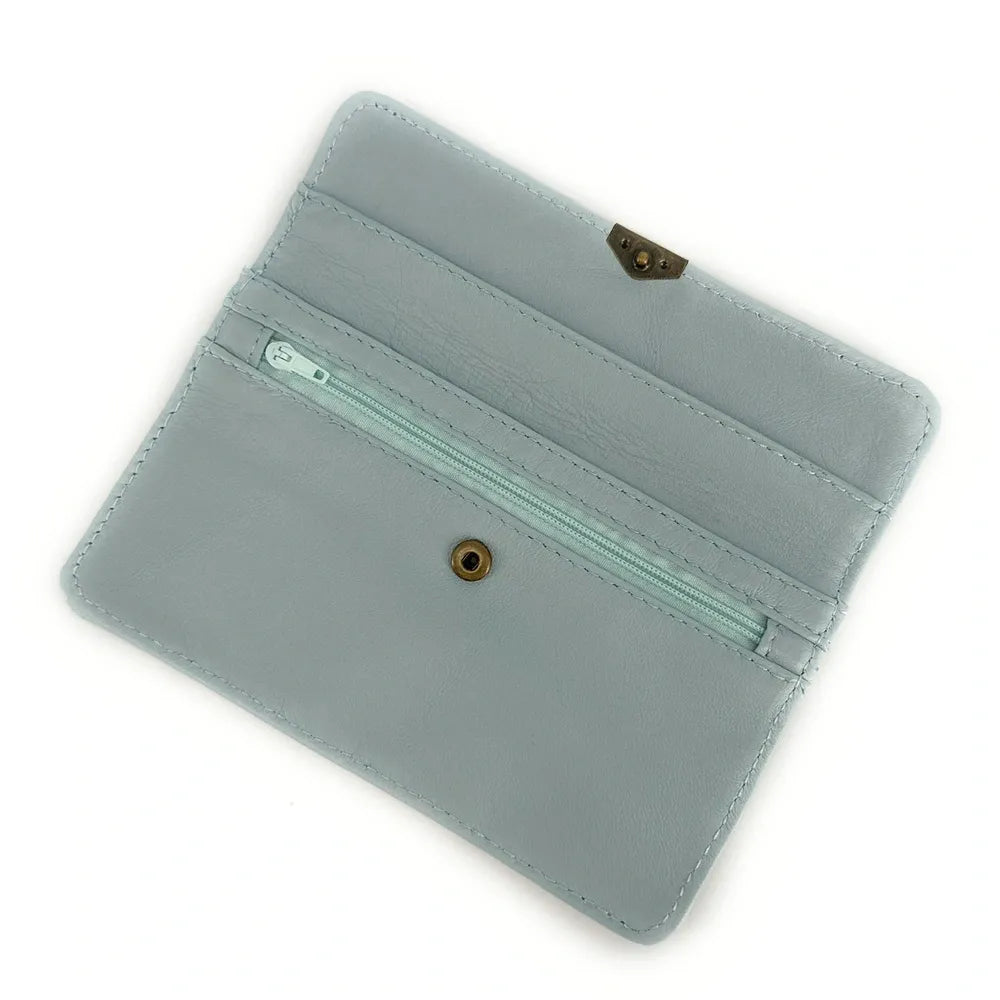 Pochette porte-monnaie en cuir lisse IMPRO Blanc nuage
