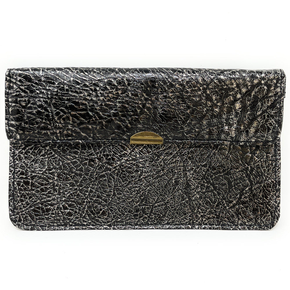 Pochette porte-monnaie en cuir lisse IMPRO Argent foncé