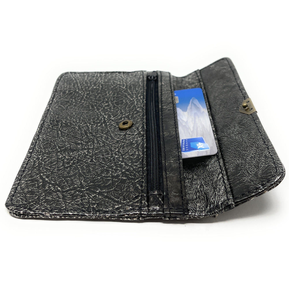 Pochette porte-monnaie en cuir lisse IMPRO Argent foncé