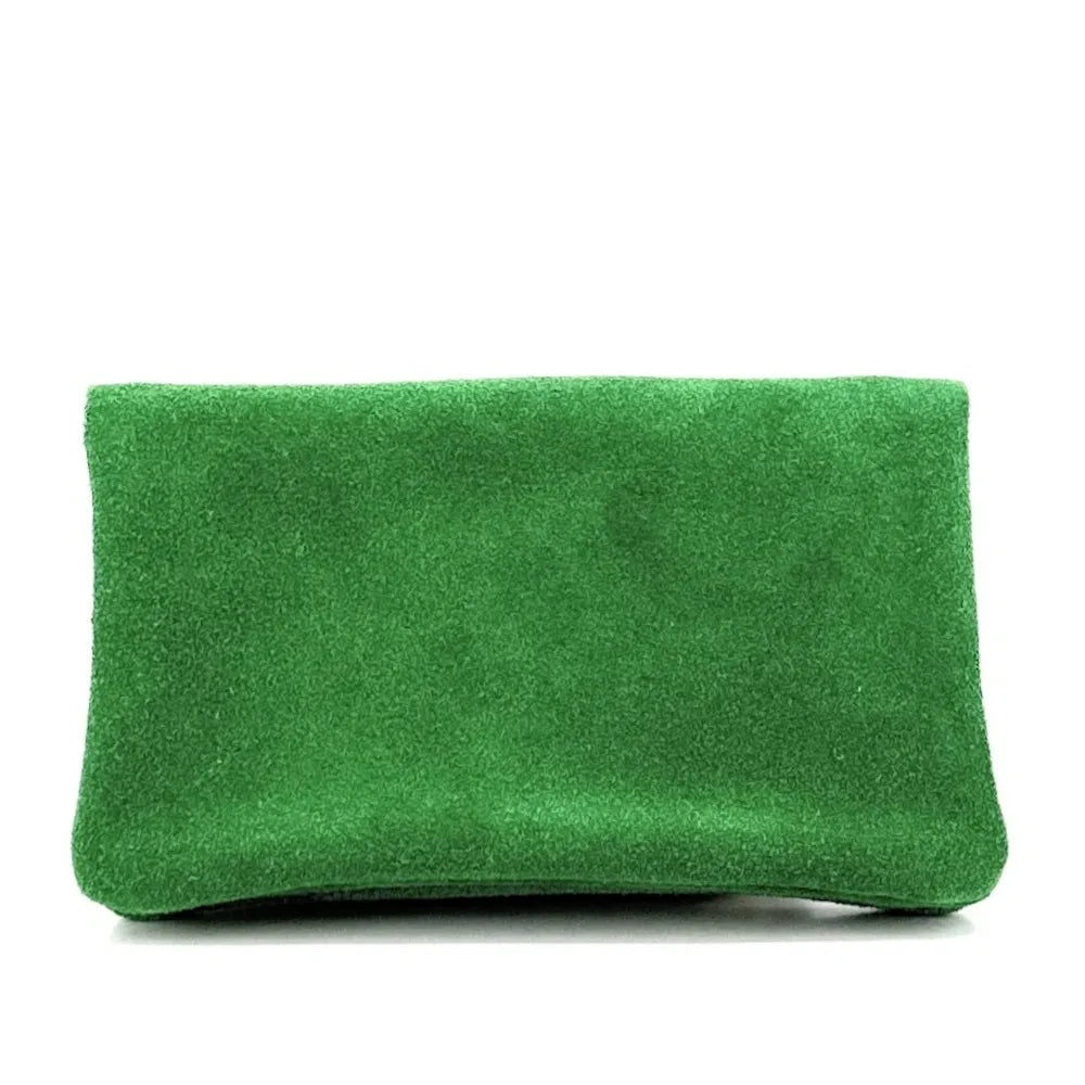 Pochette porte-monnaie en croûte de cuir COMPO SUEDE Vert anglais