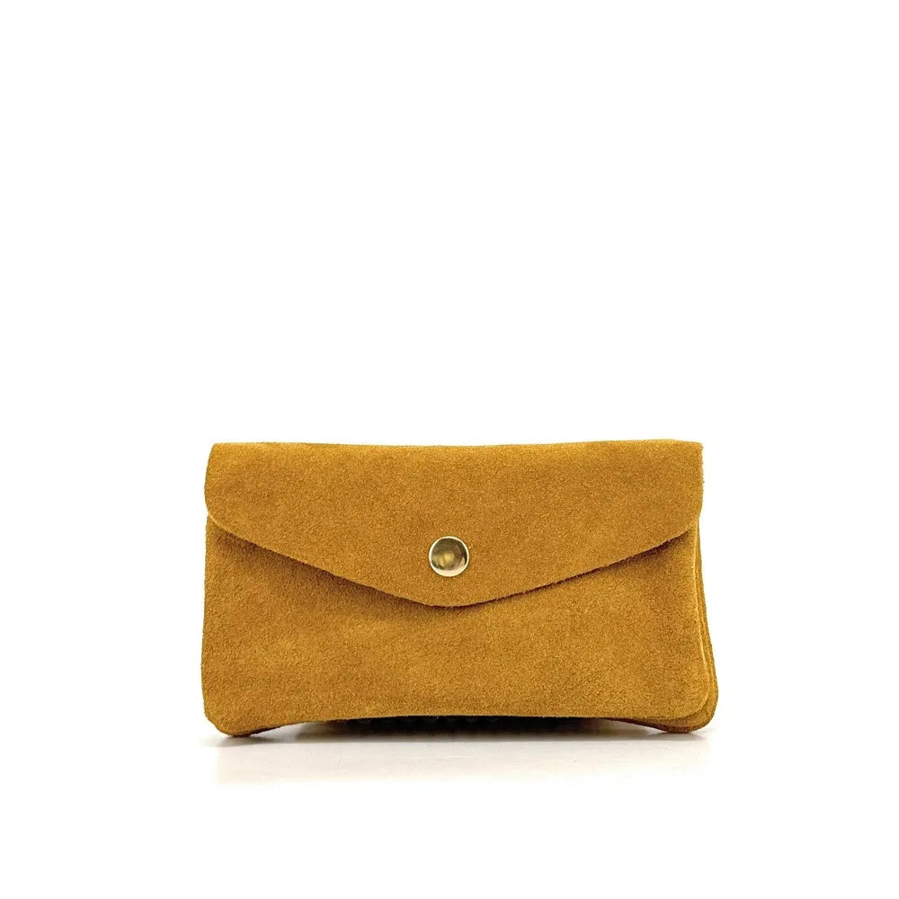 Pochette porte-monnaie en croûte de cuir COMPO SUEDE Savane