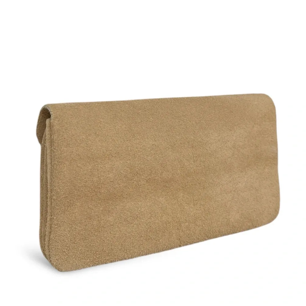 Pochette porte-monnaie en croûte de cuir COMPO SUEDE Taupe