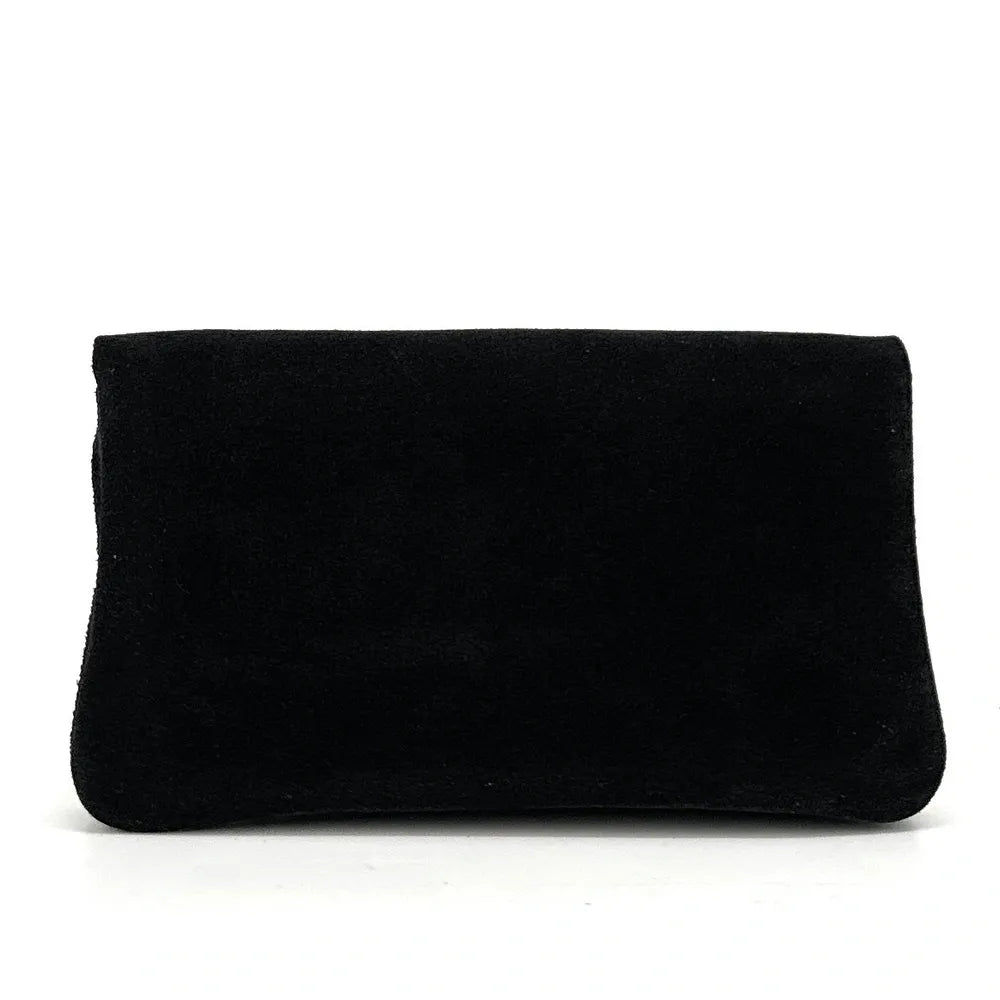 Pochette porte-monnaie en croûte de cuir COMPO SUEDE Noir