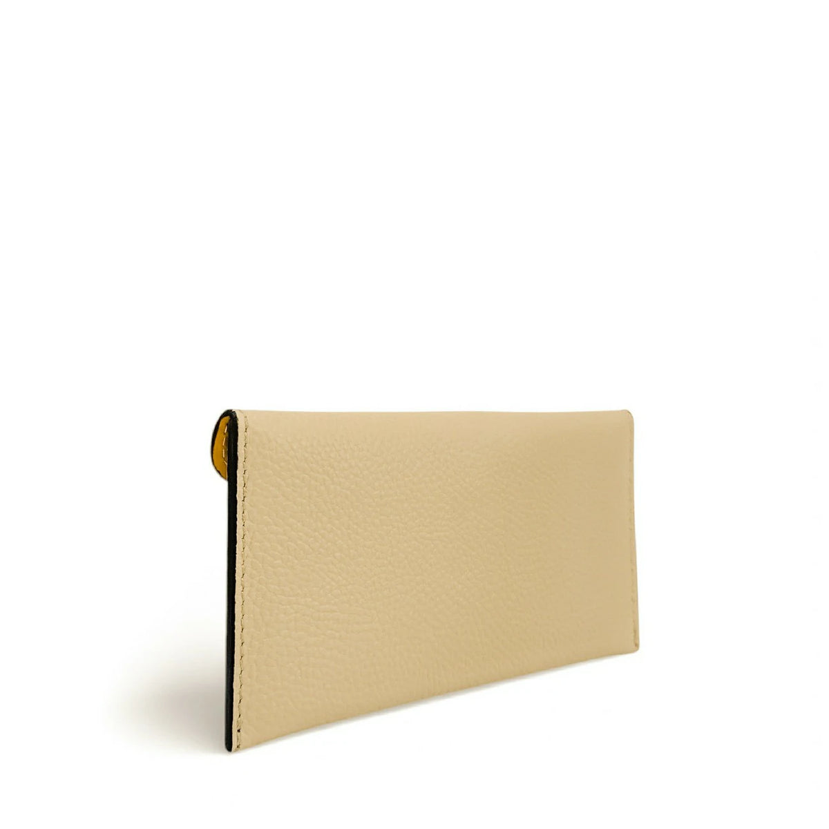 Pochette a busta in pelle martellata CLOE Beige crema