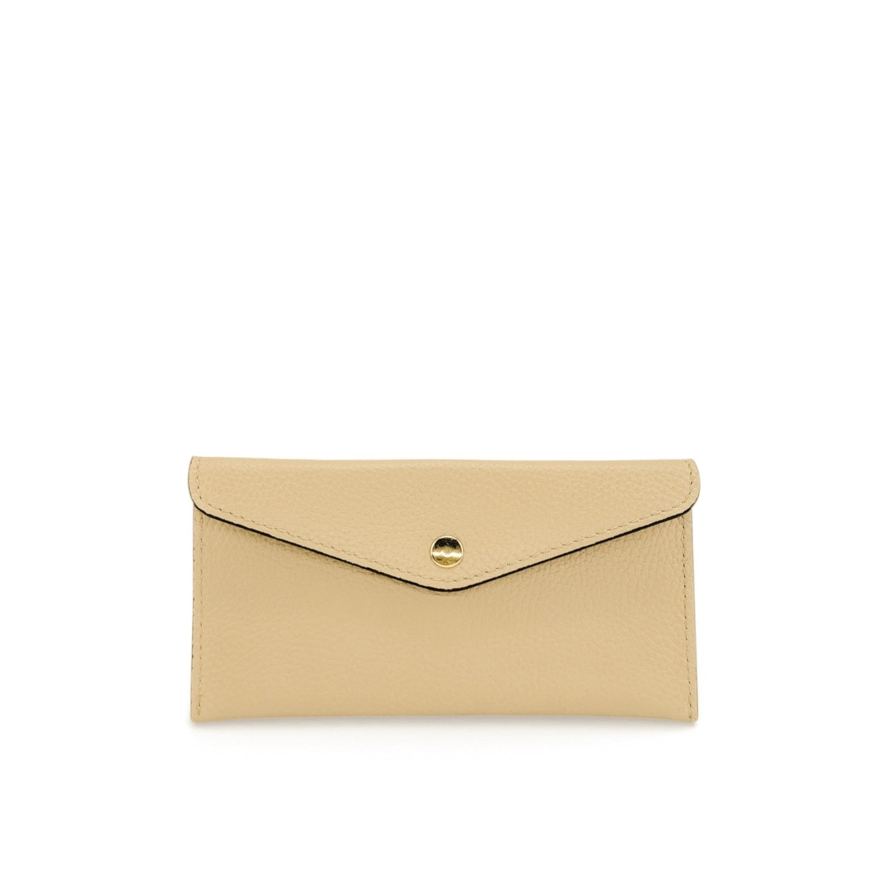 Grained leather portfolio holder CLOE Pale gold