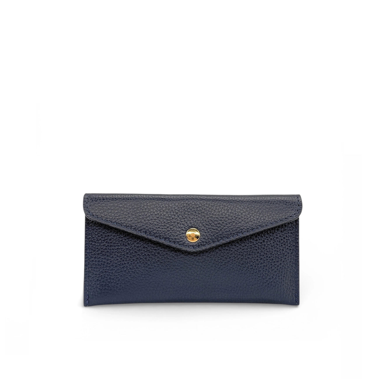 Grained leather portfolio holder CLOE Forest green