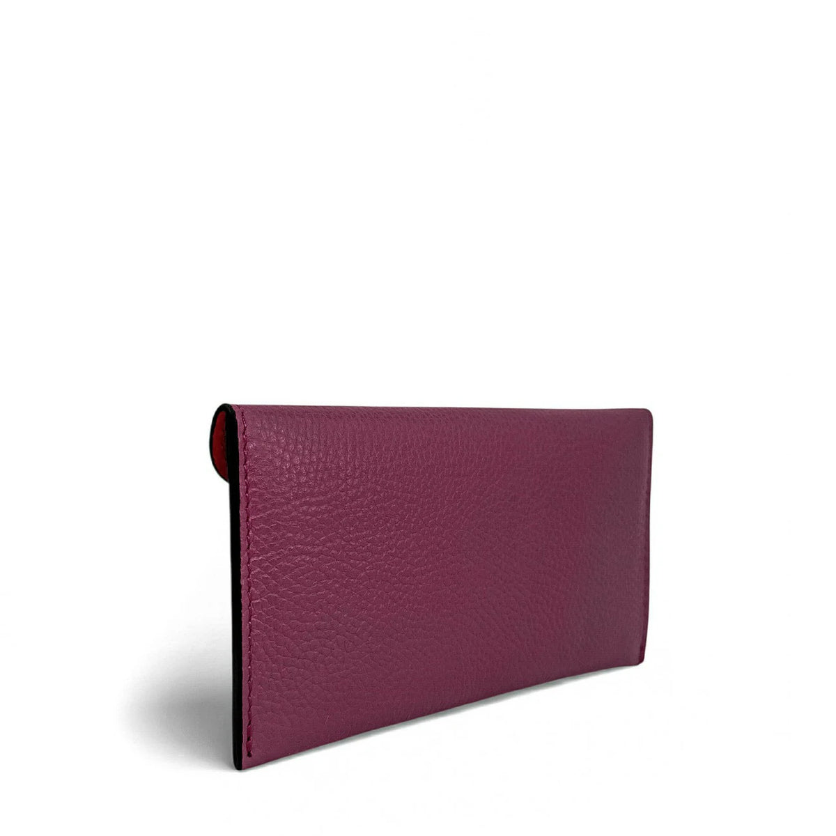 Clutch sobre de piel granulada CLOE Ciruela