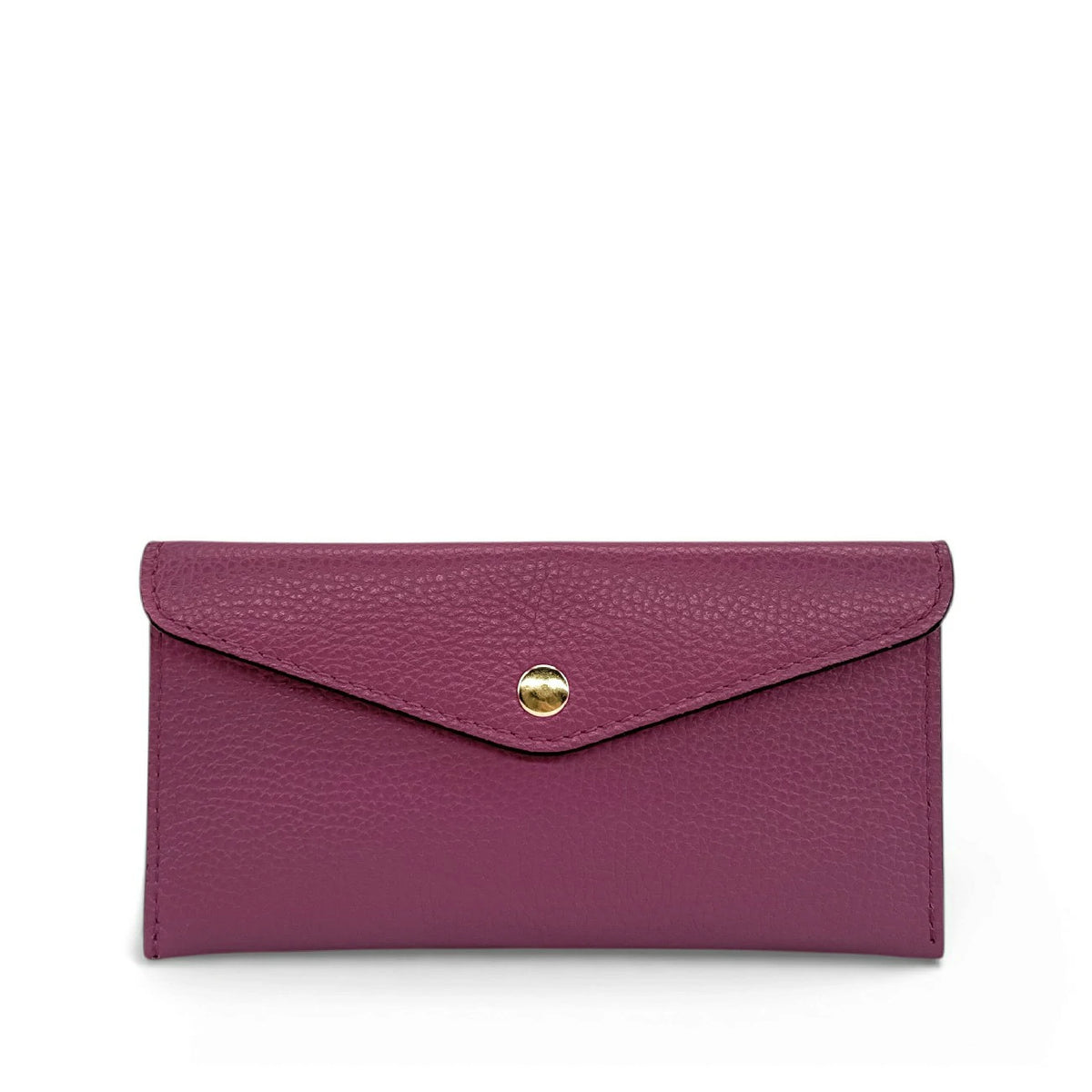 Clutch sobre de piel granulada CLOE Ciruela