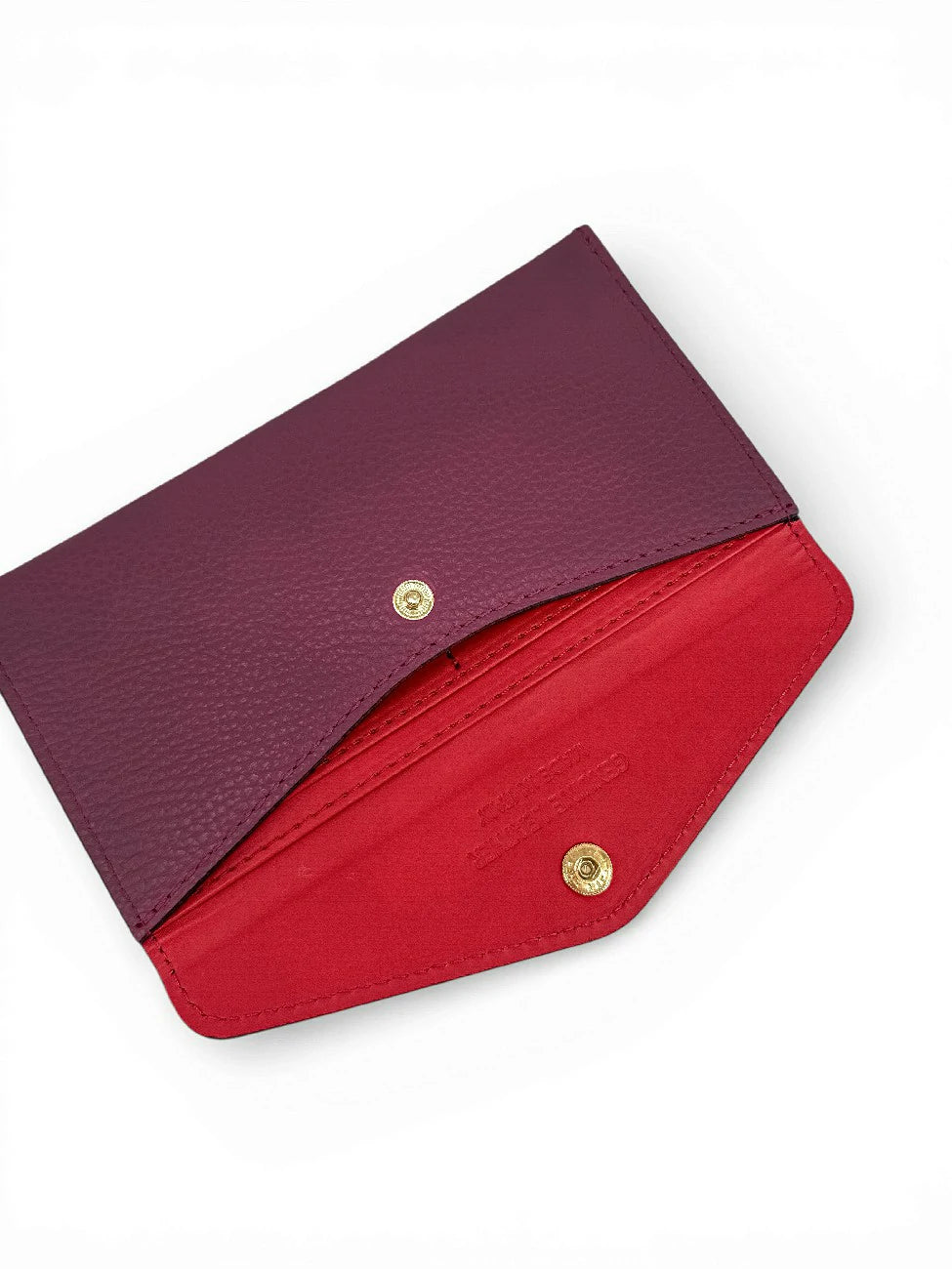 Clutch sobre de piel granulada CLOE Ciruela
