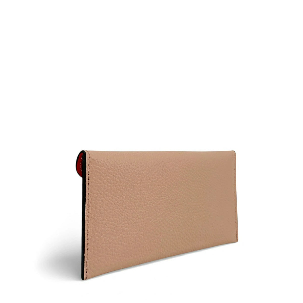 Kuvert-Clutch aus genarbtem Leder CLOE Nude-Rosa