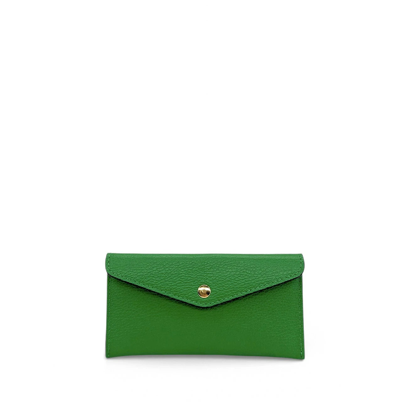 Grained leather portfolio holder CLOE Forest green