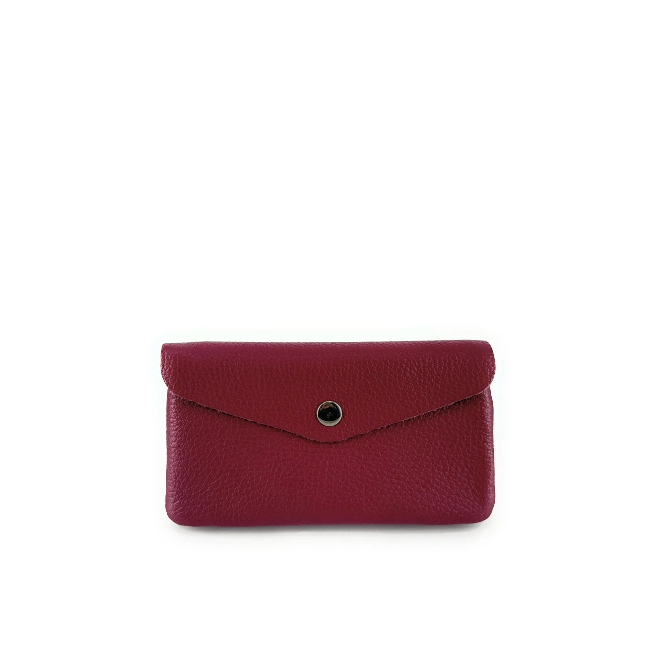 Pochette porte-monnaie en cuir grainé COMPO Rouge bordeaux
