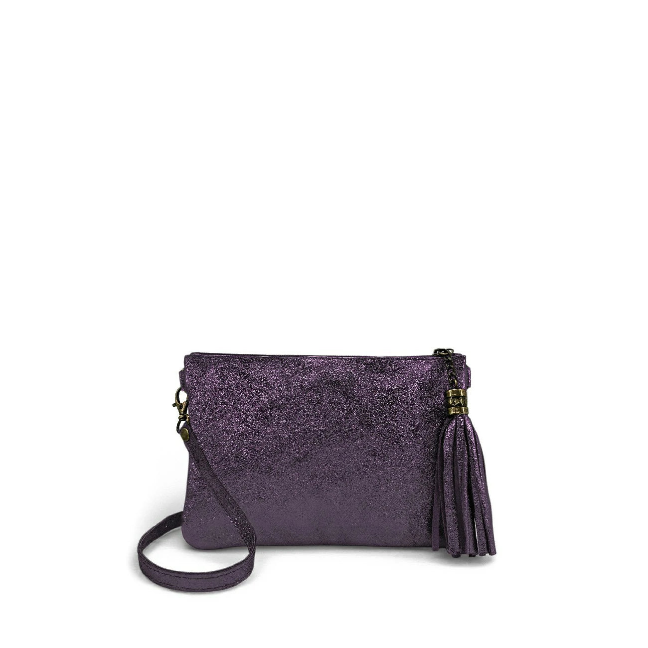 Sac pochette en cuir irisé MORGANE Améthyste