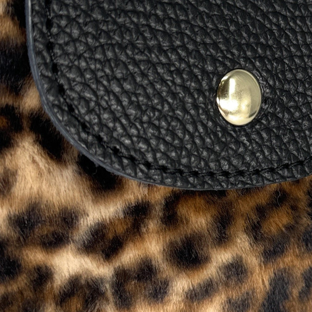 Pochette téléphone en cuir et fausse fourrure NAKIA Ocelot