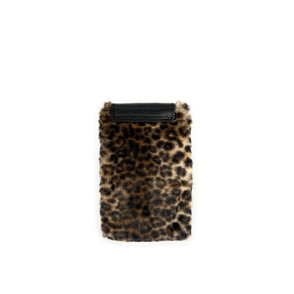 Pochette téléphone en cuir et fausse fourrure NAKIA Ocelot