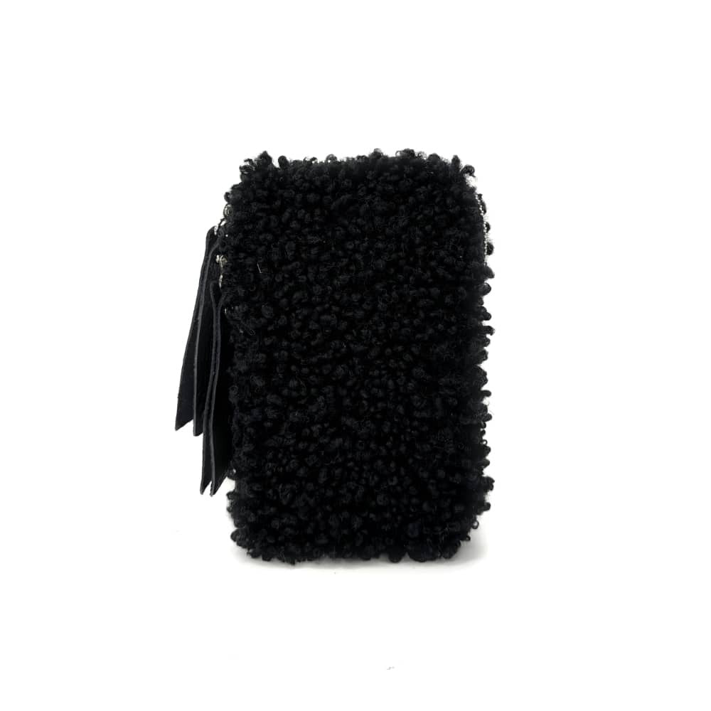 Pochette téléphone en peluche TEDDY Noir