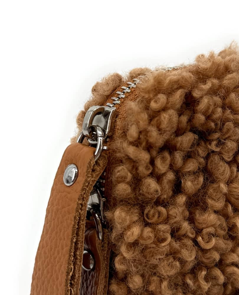 Pochette téléphone en peluche TEDDY Camel