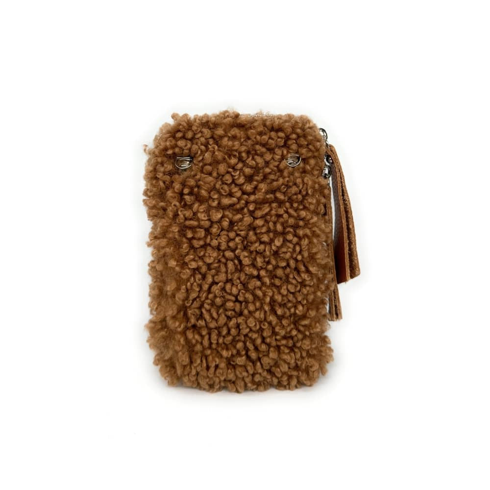Pochette téléphone en peluche TEDDY Camel