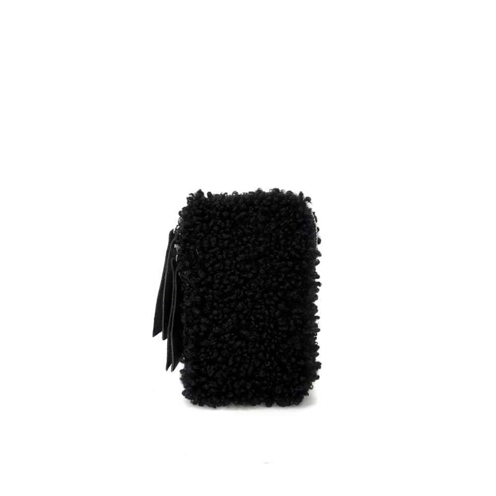 Pochette téléphone en peluche TEDDY Noir