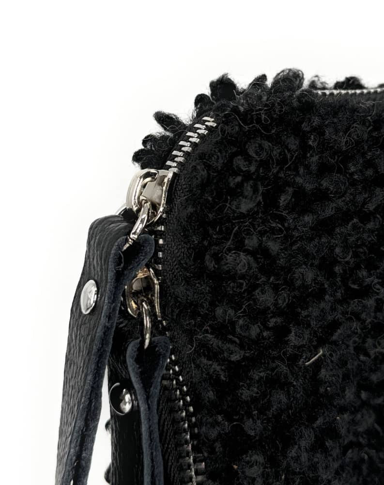Pochette téléphone en peluche TEDDY Noir
