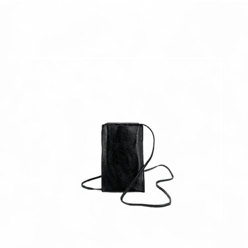 Pochette téléphone en cuir irisé EASY Noir irisé