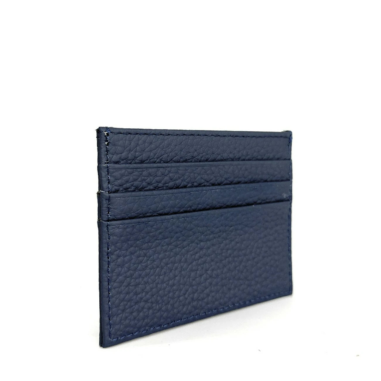 Porte-cartes en cuir grainé NOAH Bleu marine