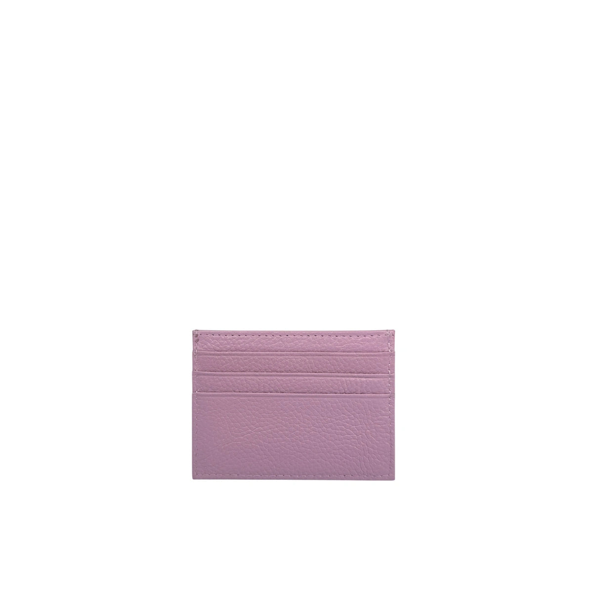 Grained leather card holder NOAH Lilac