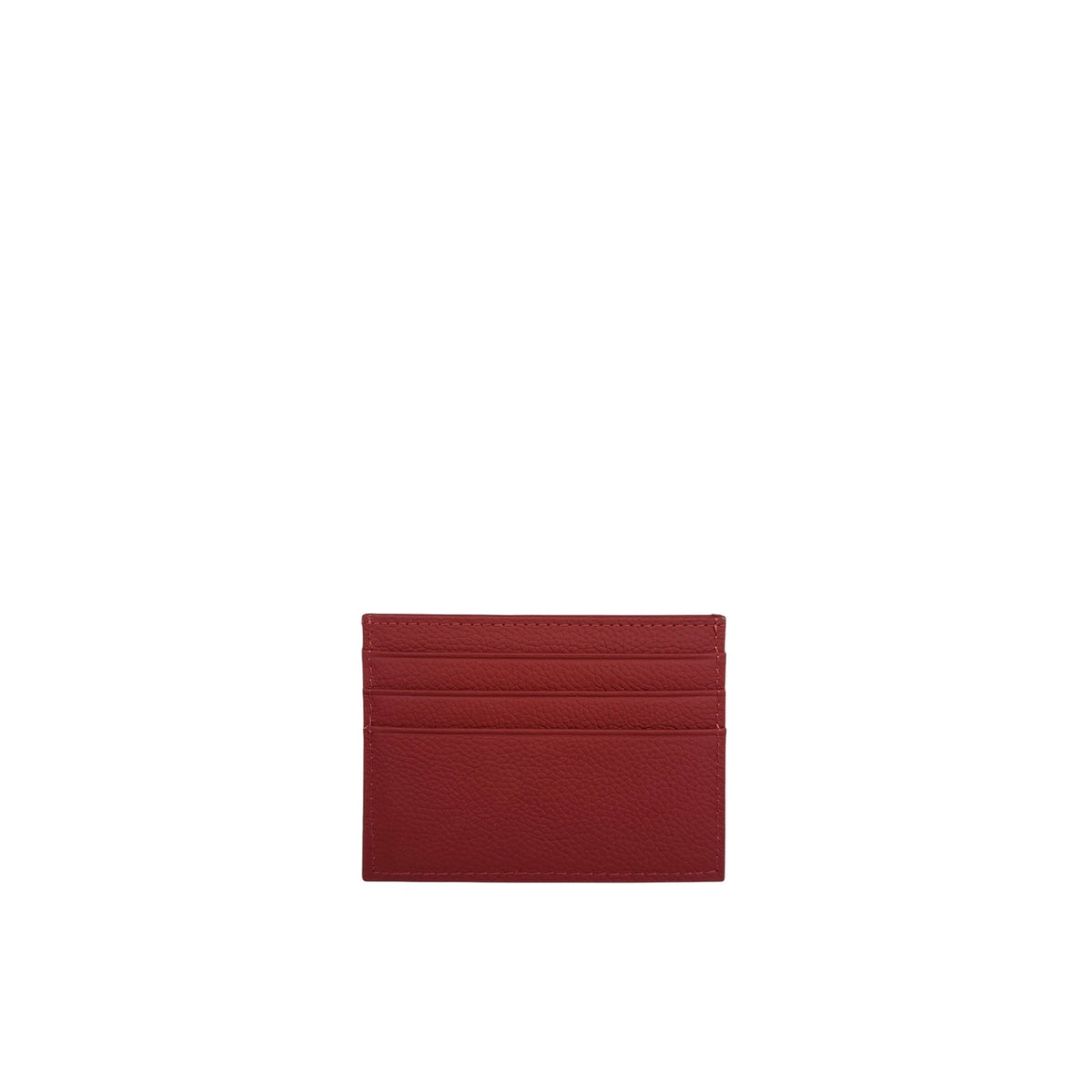 Porte-cartes en cuir grainé NOAH Rouge foncé