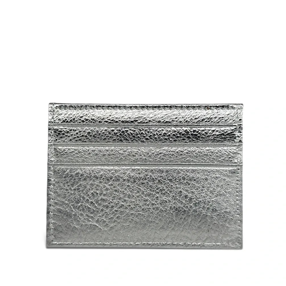 Porte-cartes en cuir grainé NOAH Argent clair
