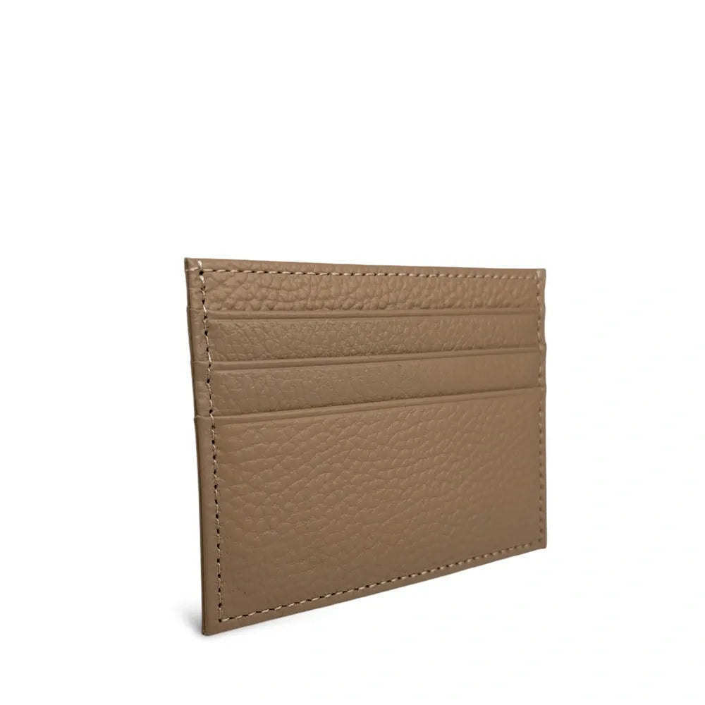Porte-cartes en cuir grainé NOAH Taupe