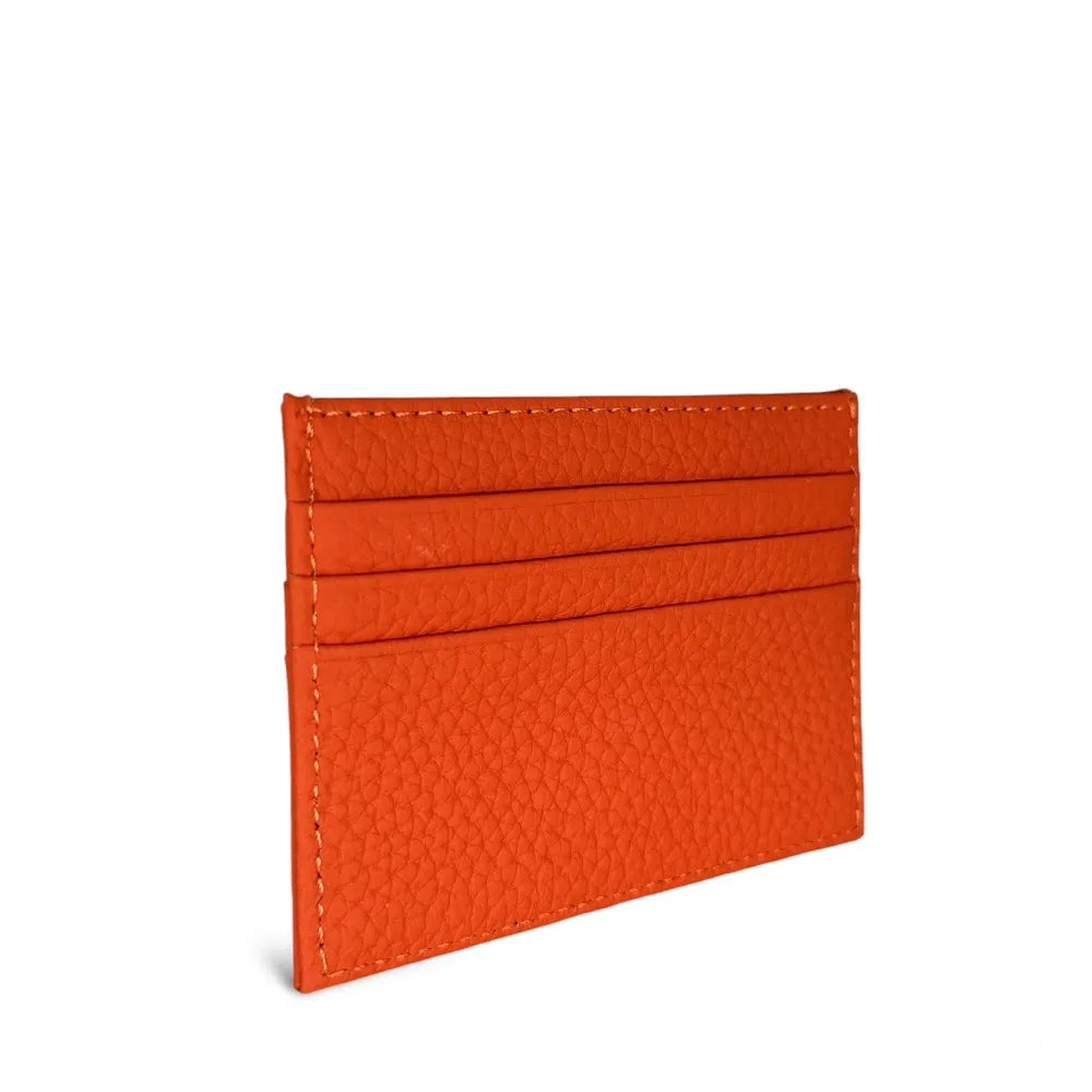 Porte-cartes en cuir grainé NOAH Orange