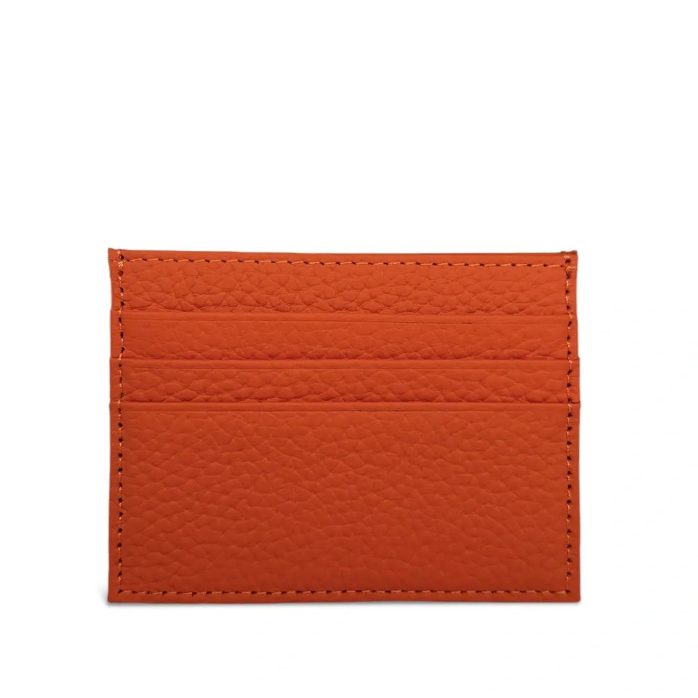 Porte-cartes en cuir grainé NOAH Orange