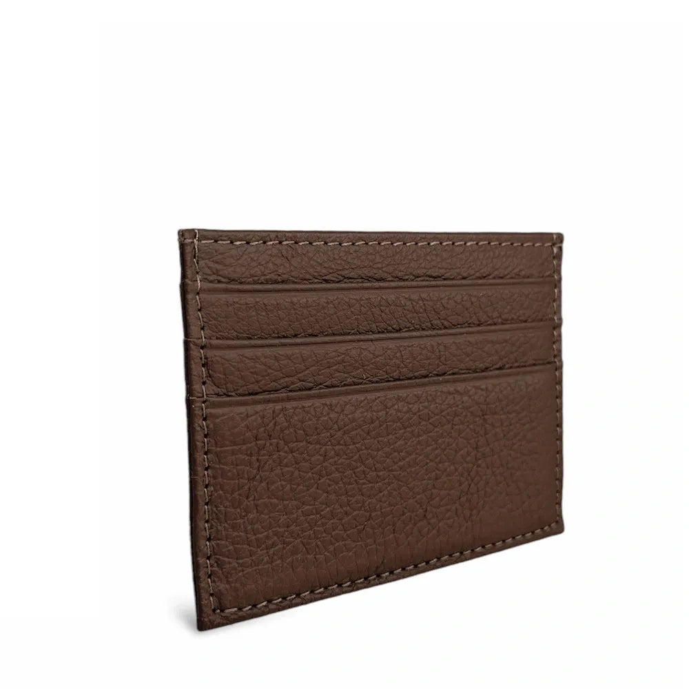 Porte-cartes en cuir grainé NOAH Chocolat