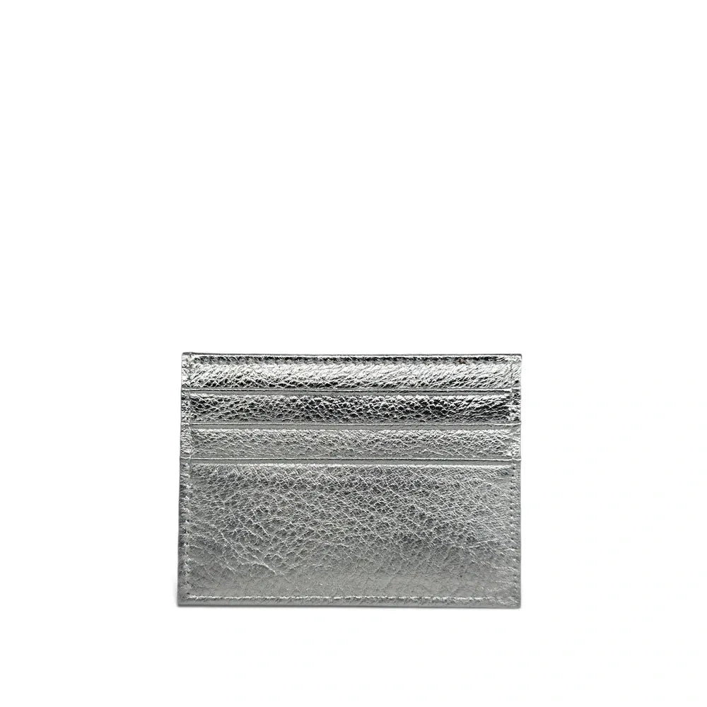 Porte-cartes en cuir grainé NOAH Argent clair