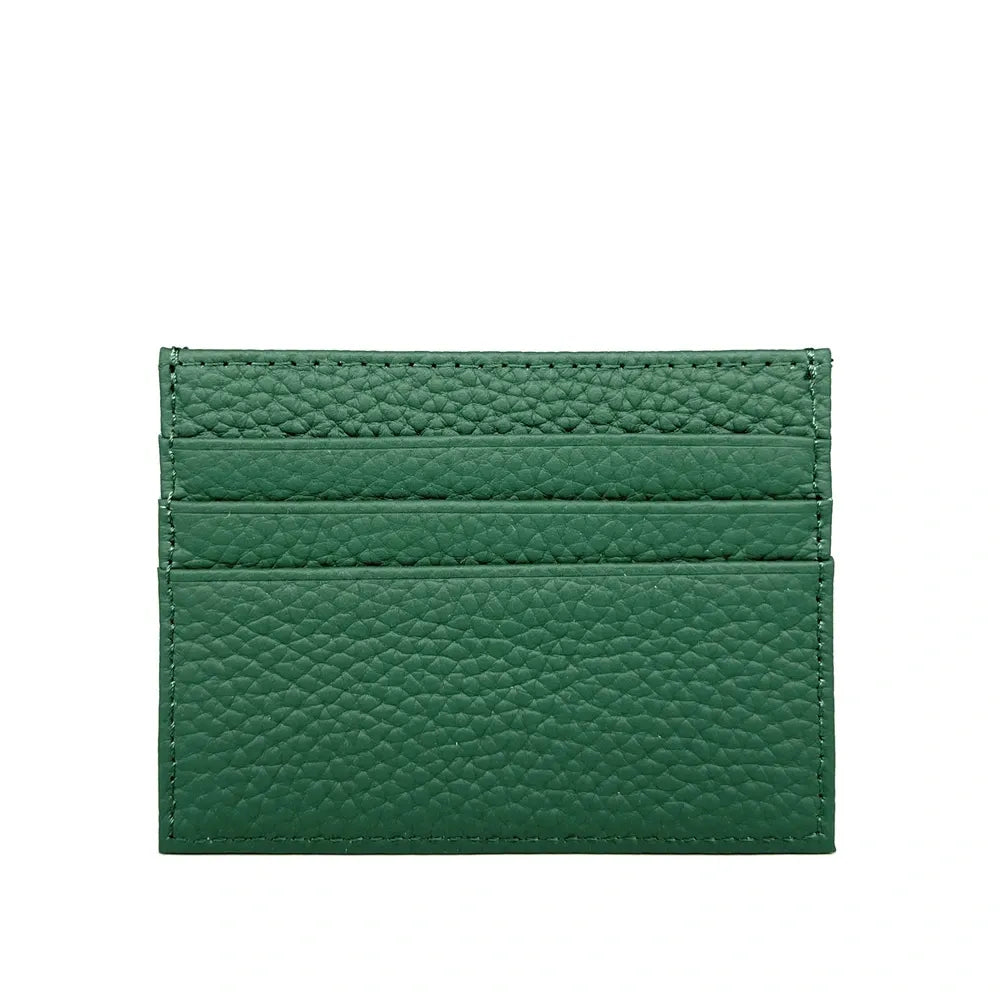 Porte-cartes en cuir grainé NOAH Vert forêt
