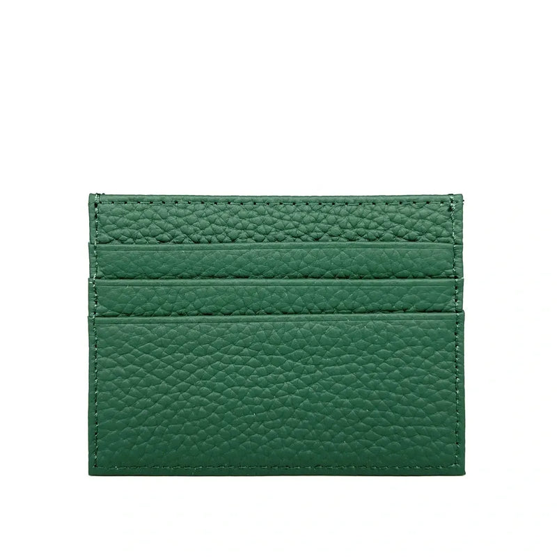 Porte-cartes en cuir grainé NOAH Vert forêt