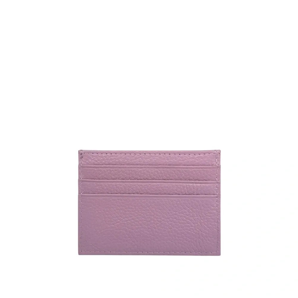 Porte-cartes en cuir grainé NOAH Lilas