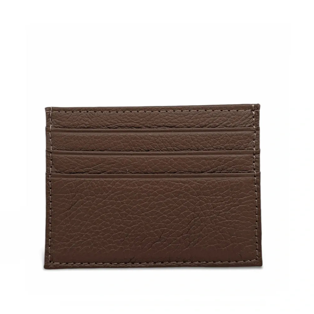 Porte-cartes en cuir grainé NOAH Chocolat