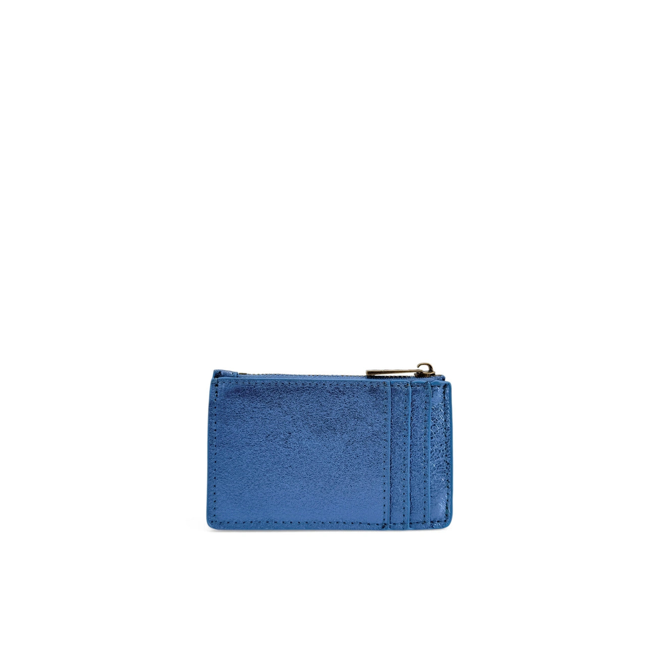 Porte-monnaie porte-cartes en cuir irisé EKKO Bleu cobalt